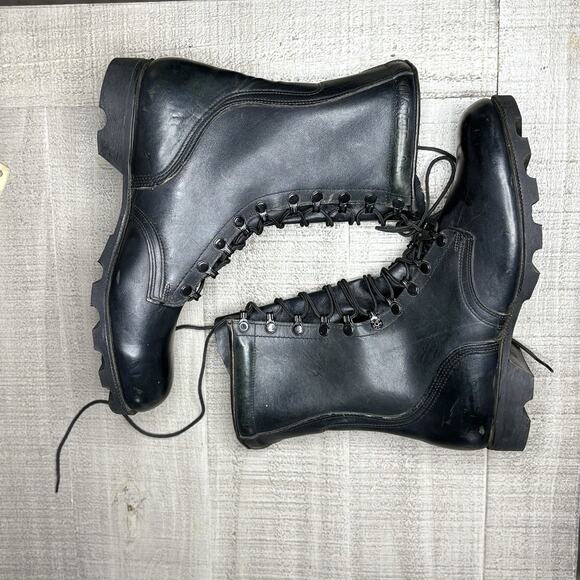 Vintage RO-SEARCH Combat Boots 9” 5-85 Waffle Sole US Military Black Size 10.5R - Picture 9 of 13
